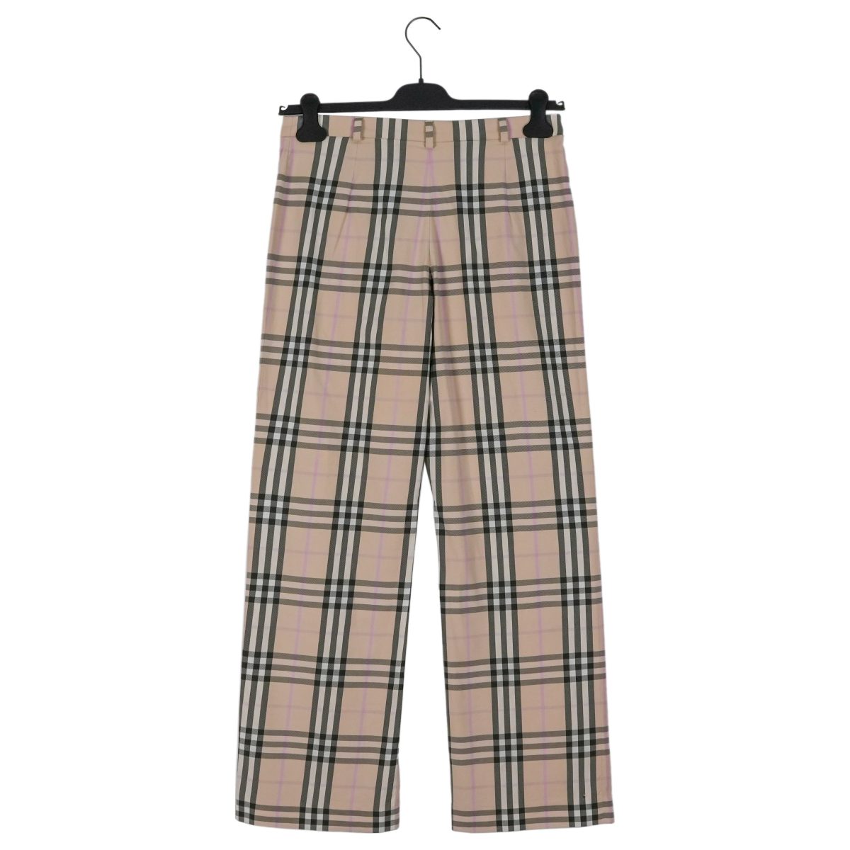Burberry London Beige Nova Check Straight Trousers Pants — photo 2