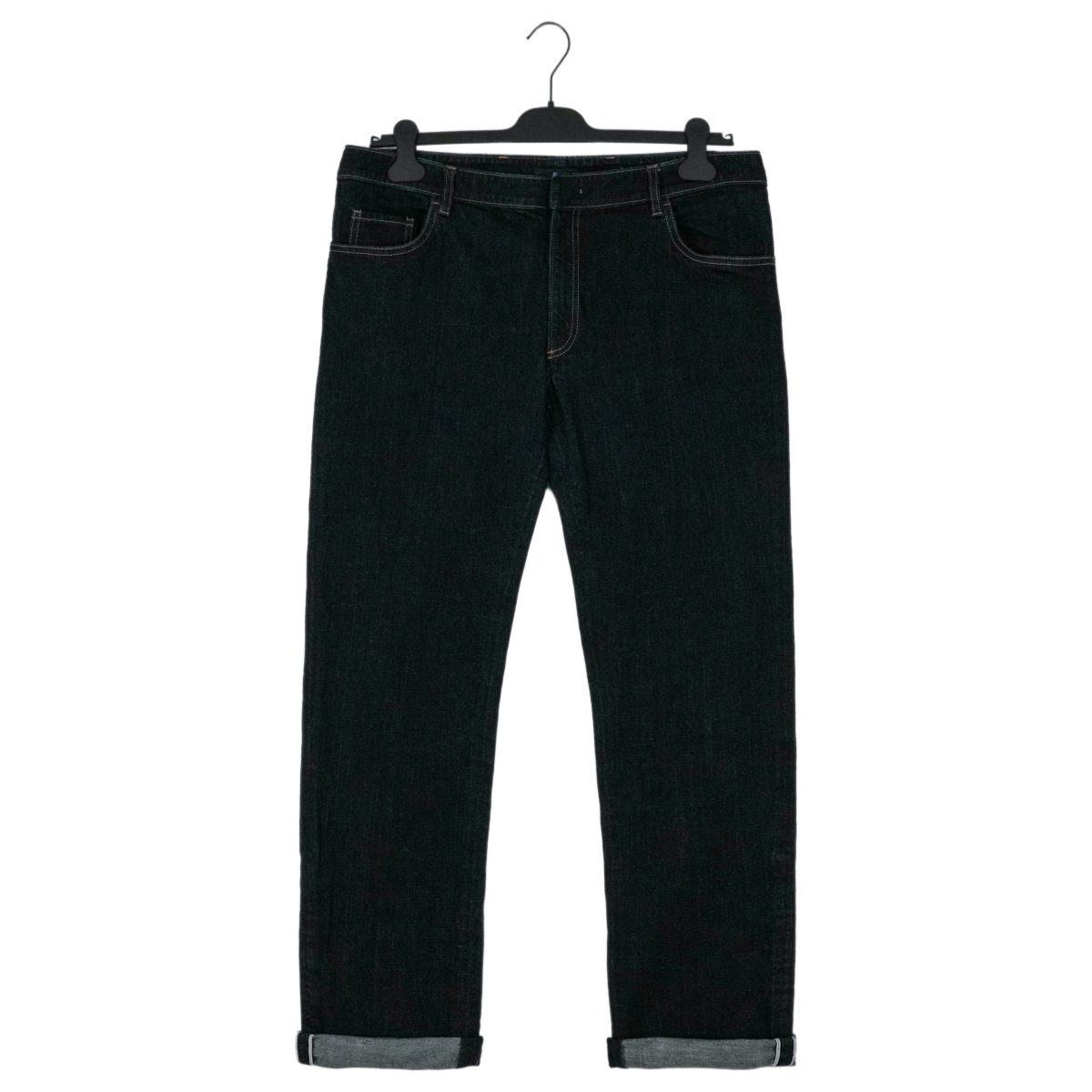 Prada Milano Dark Indigo Logo Selvedge Denim Jeans Pants