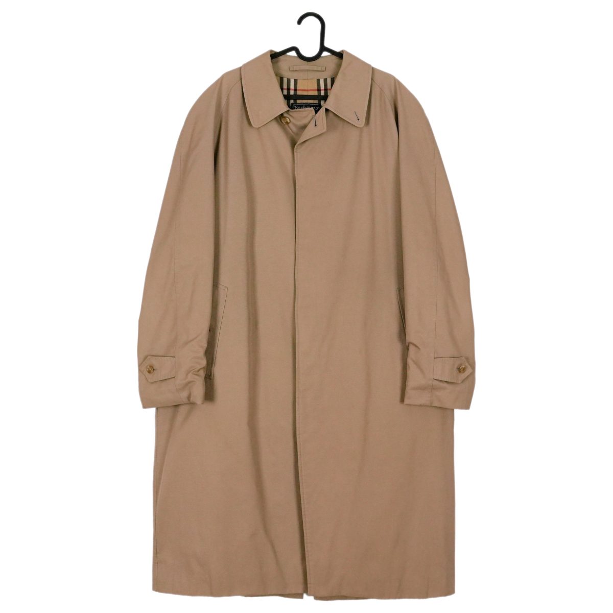 Burberrys Prorsum Beige Nova Check Long Rain Coat Jacket