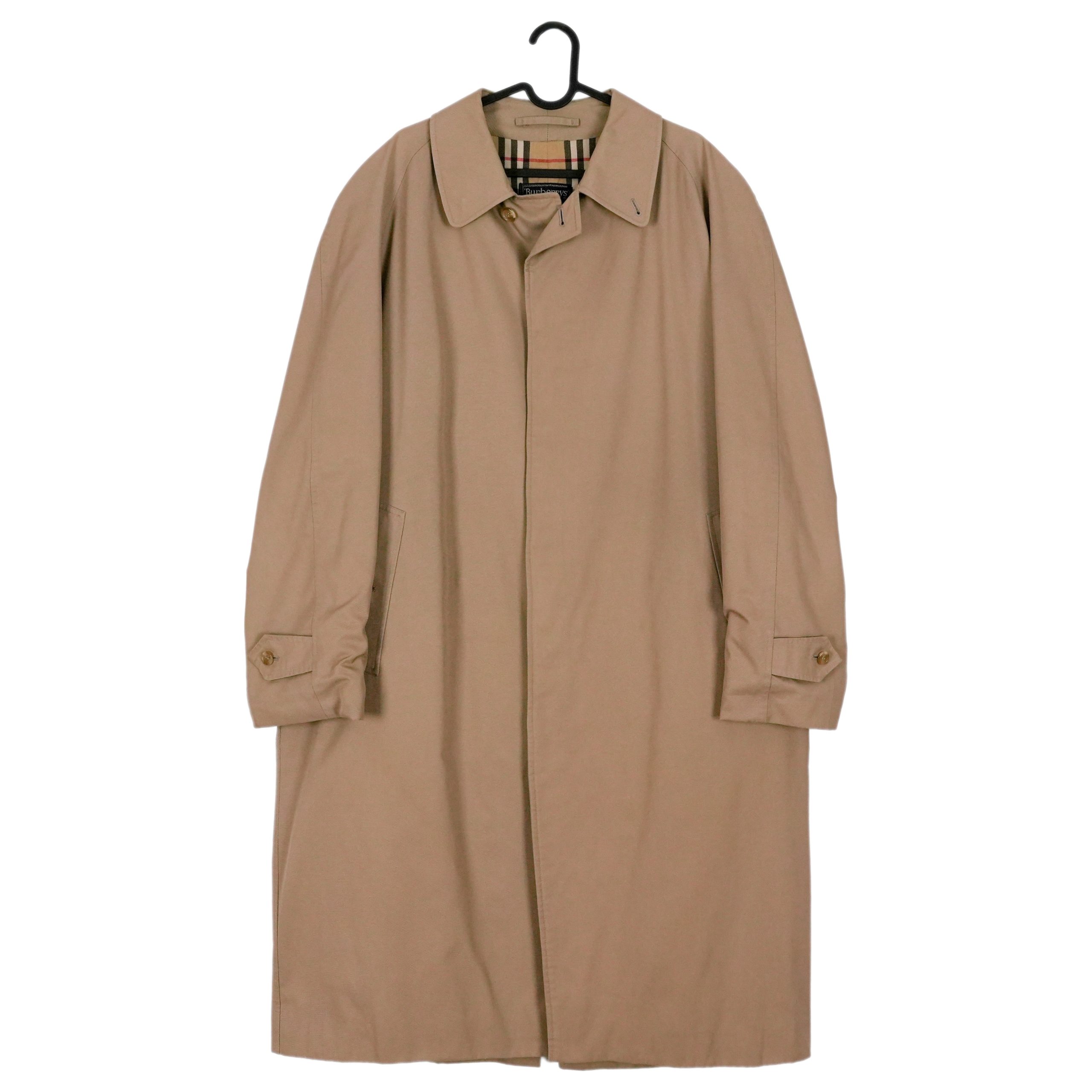 Burberrys Prorsum Beige Nova Check Long Rain Coat Jacket