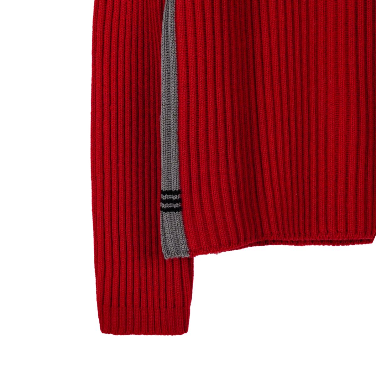Vintage Stone Island 2001 Red Chunky Wool Turtleneck Sweater — photo 7