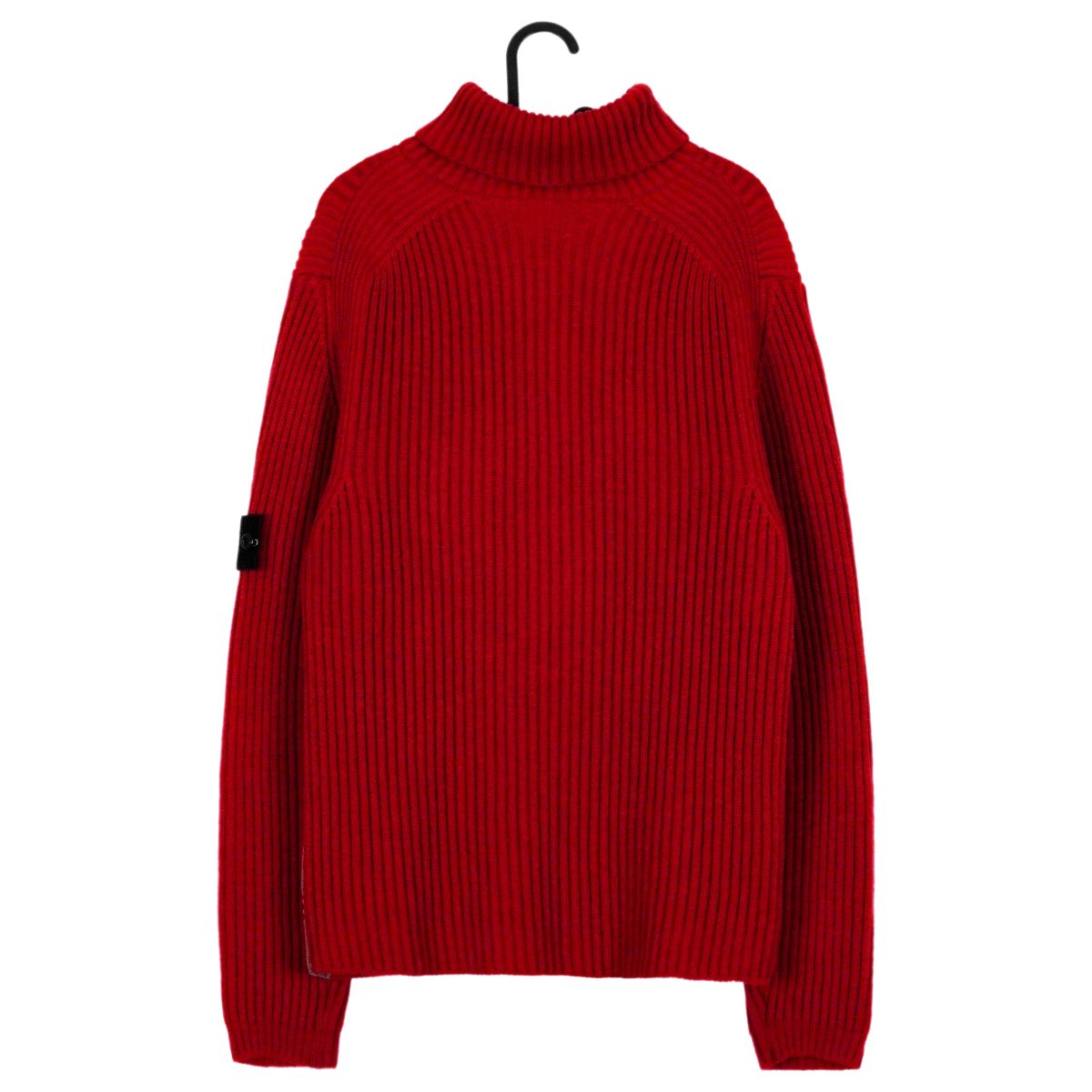 Vintage Stone Island 2001 Red Chunky Wool Turtleneck Sweater — photo 2