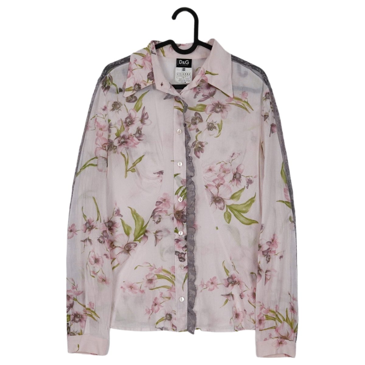 Vintage Dolce Gabbana Pink Floral Print Womens Pastel Shirt