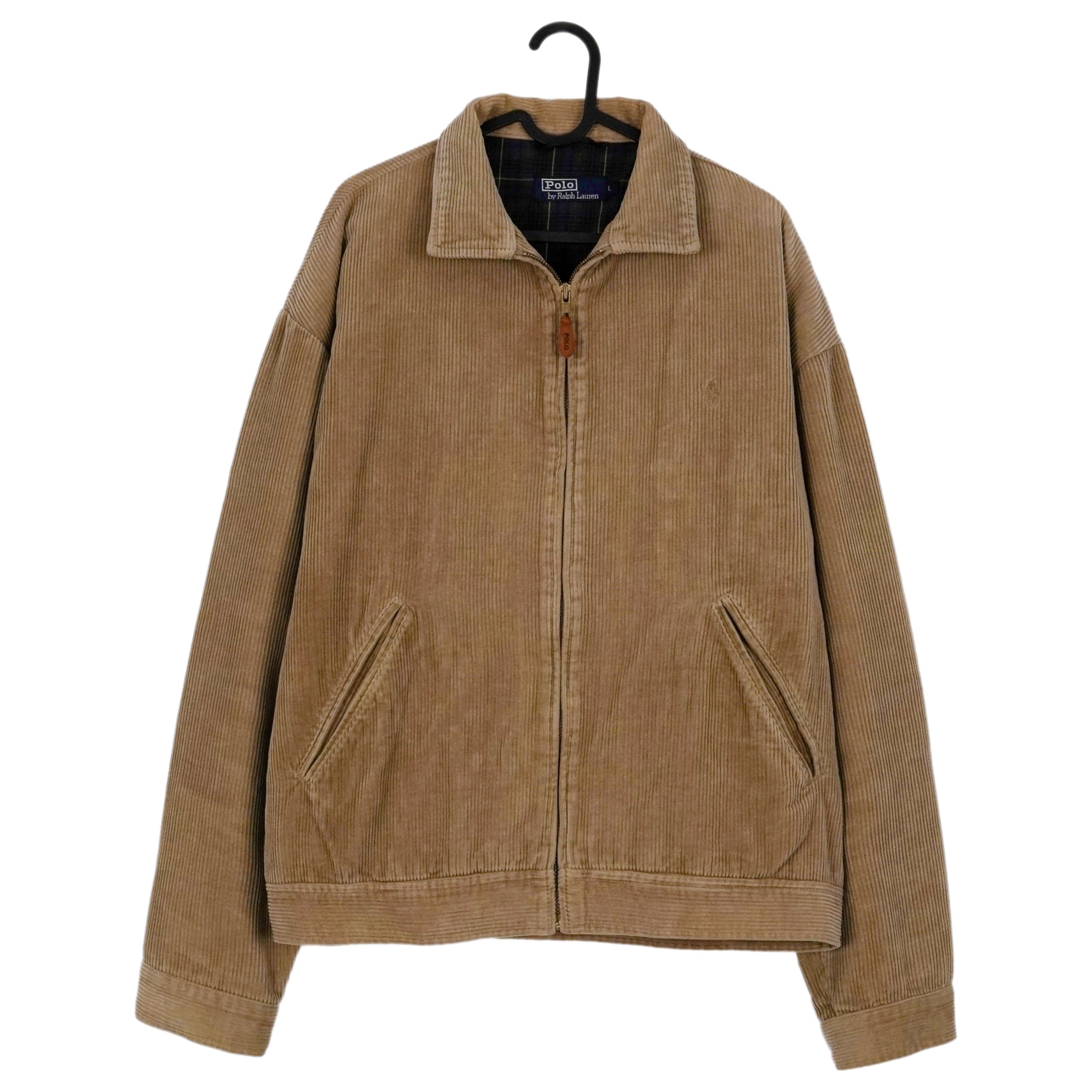 Vintage Polo Ralph Lauren Brown Corduroy Velvet Logo Jacket