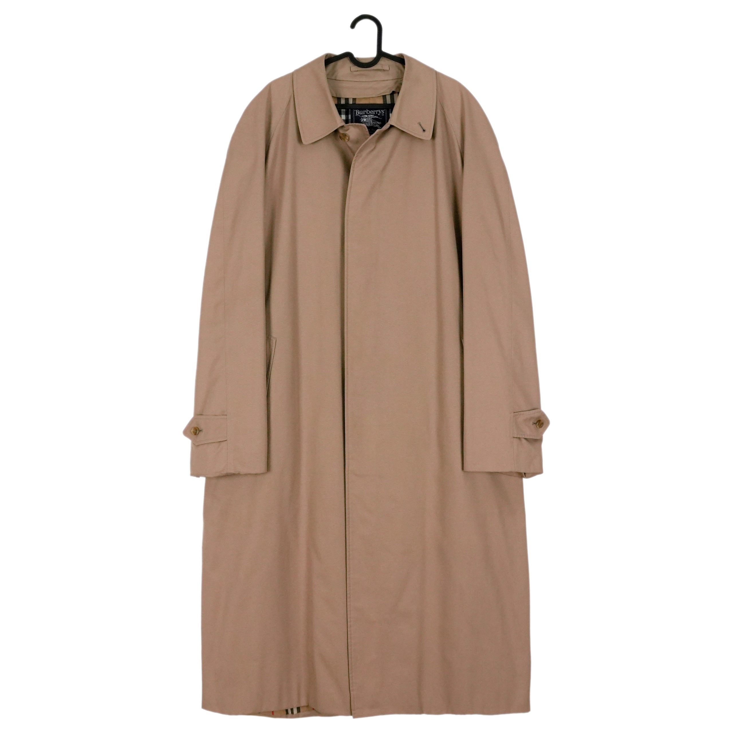 Burberrys Prorsum Beige Nova Check Long Rain Coat Jacket