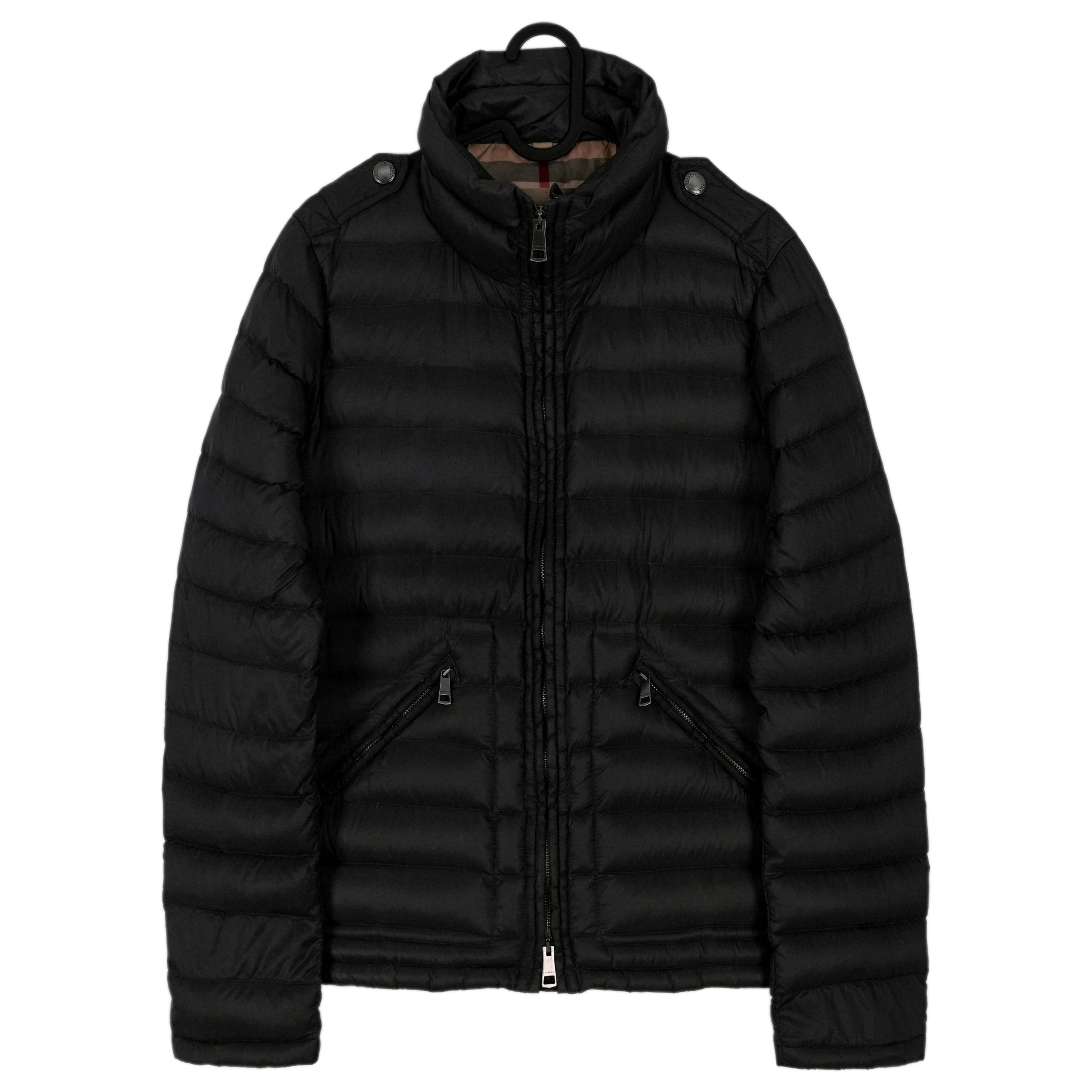 Burberry Brit Black Nylon Quilted Goose Down Puffer Jacket