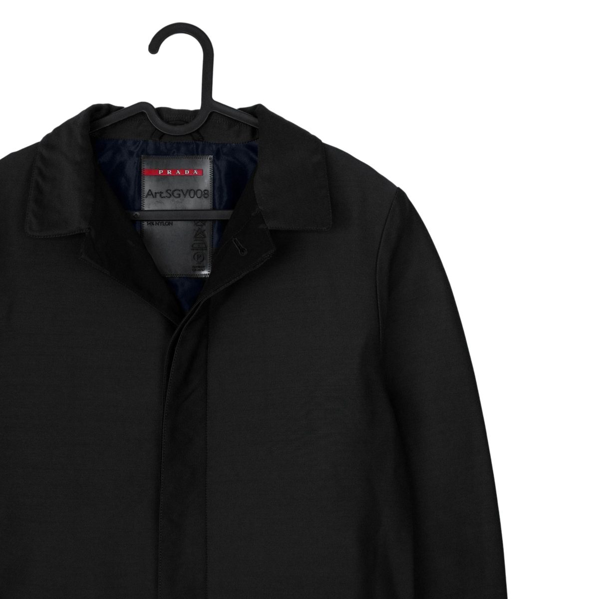 Prada AW 2009 Black Wool Blend Hidden Button Coat Jacket — photo 4