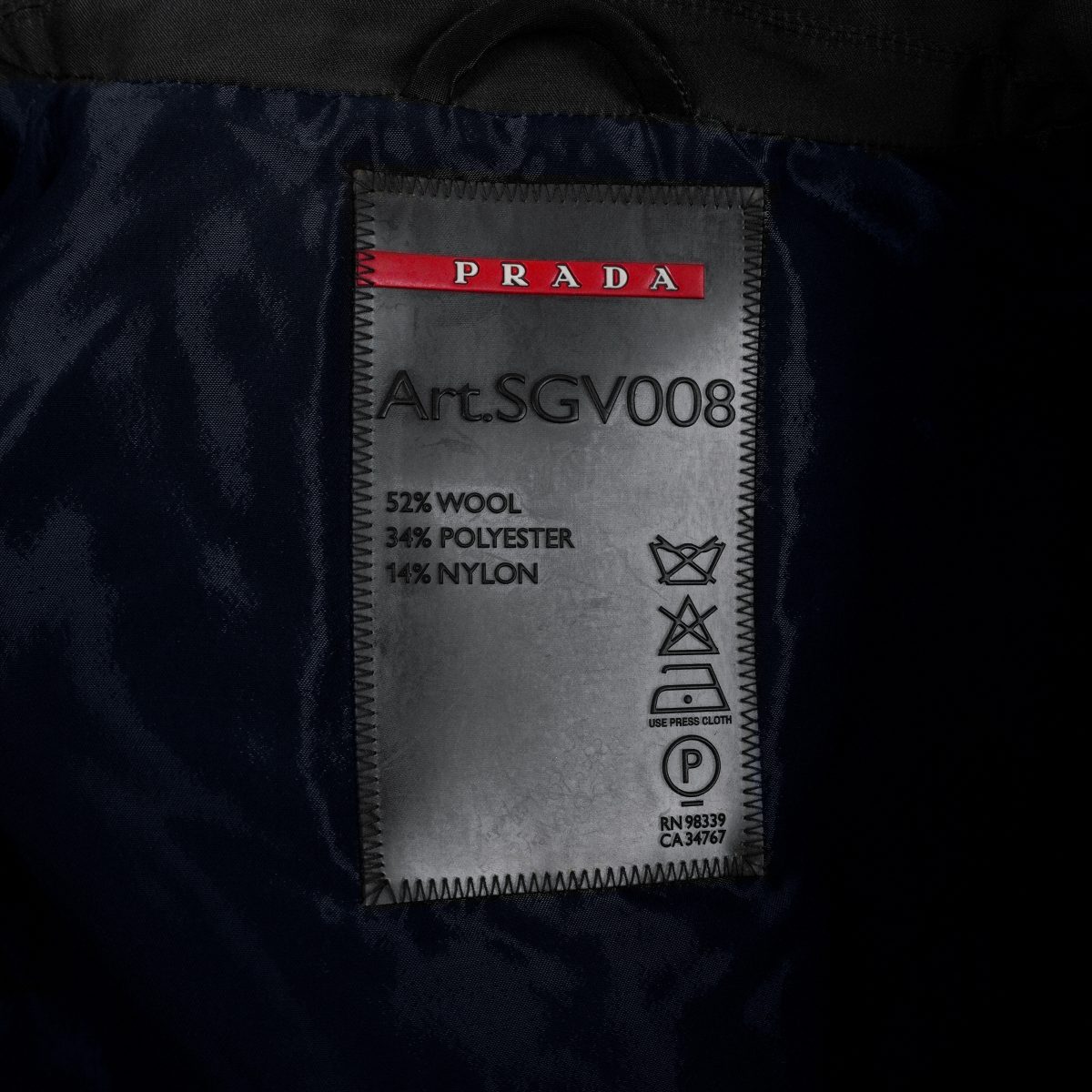 Prada AW 2009 Black Wool Blend Hidden Button Coat Jacket — photo 10