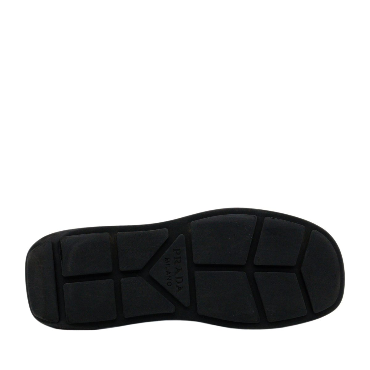 Prada Milano Black Leather Triangle Logo Platform Shoes — photo 6