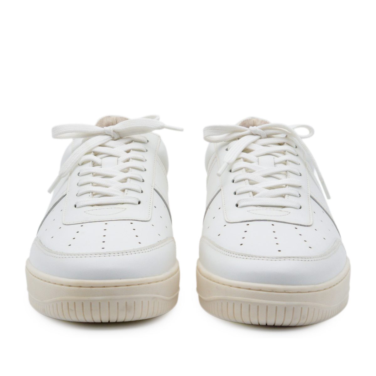 Sandro Magic White Plain Cow Leather Low Top Court Sneakers — photo 2