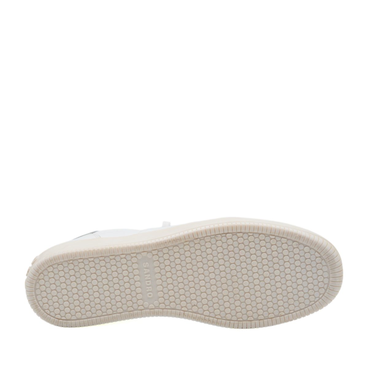 Sandro Magic White Plain Cow Leather Low Top Court Sneakers — photo 5