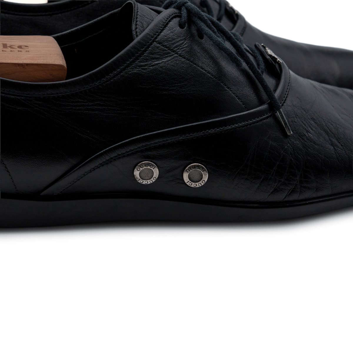 Vintage Gucci Tom Ford Era Black Leather Dress Oxford Shoes — photo 8