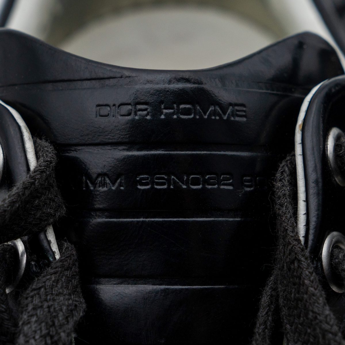Dior Homme SS2010 Black Leather Patent Panel Shoes Sneakers — photo 9