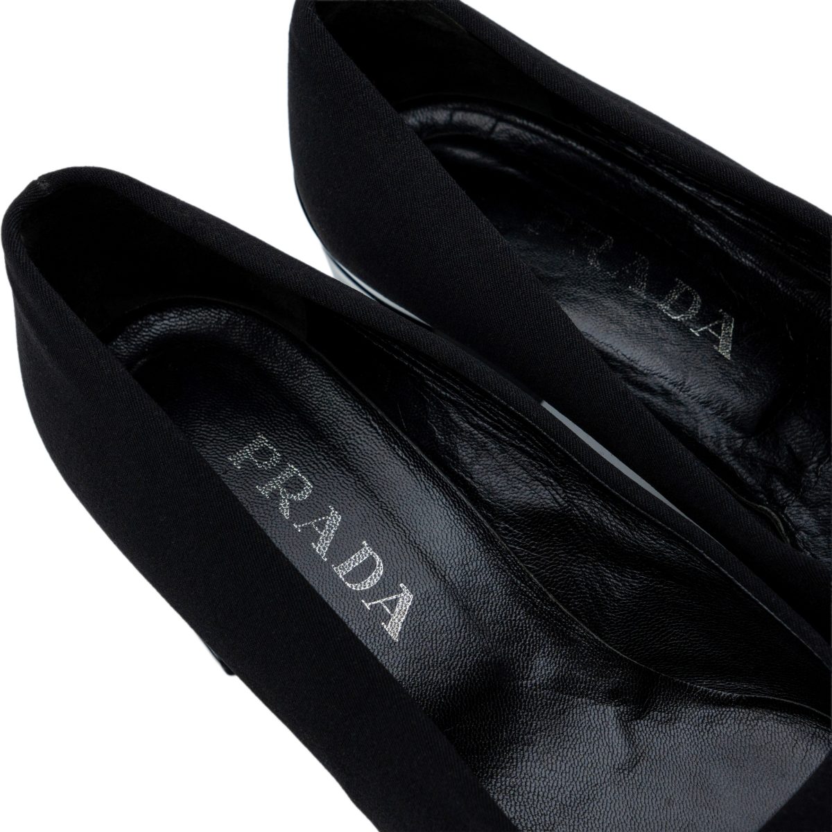 Vintage Prada Black Square Toe Sculptural Block Heel Pumps — photo 8