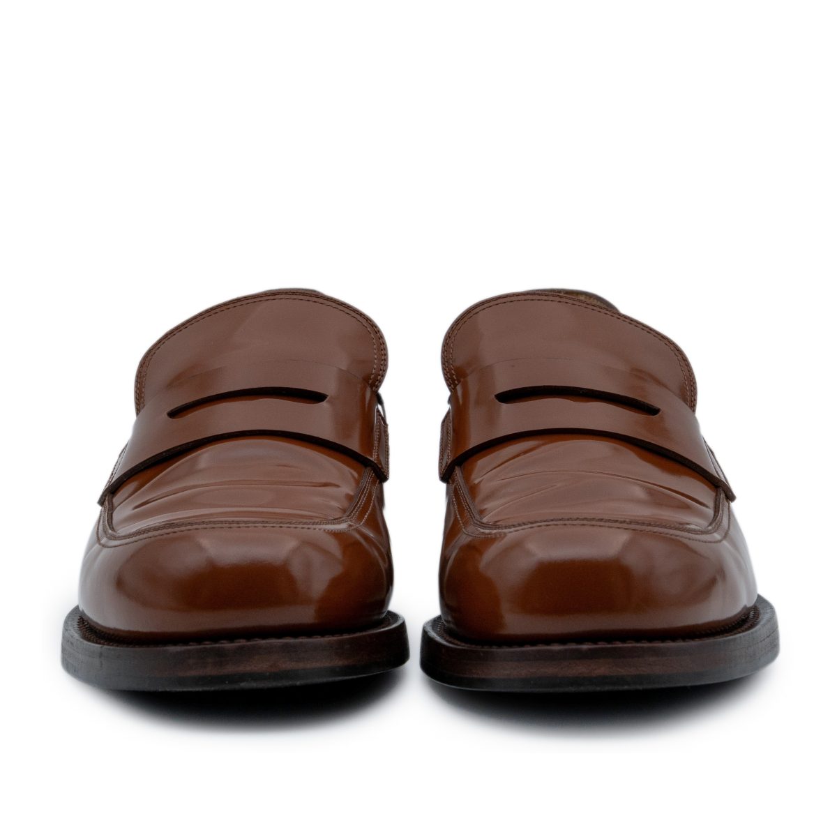 Vintage Gucci Brown Leather Goodyear Penny Loafers Shoes — photo 2