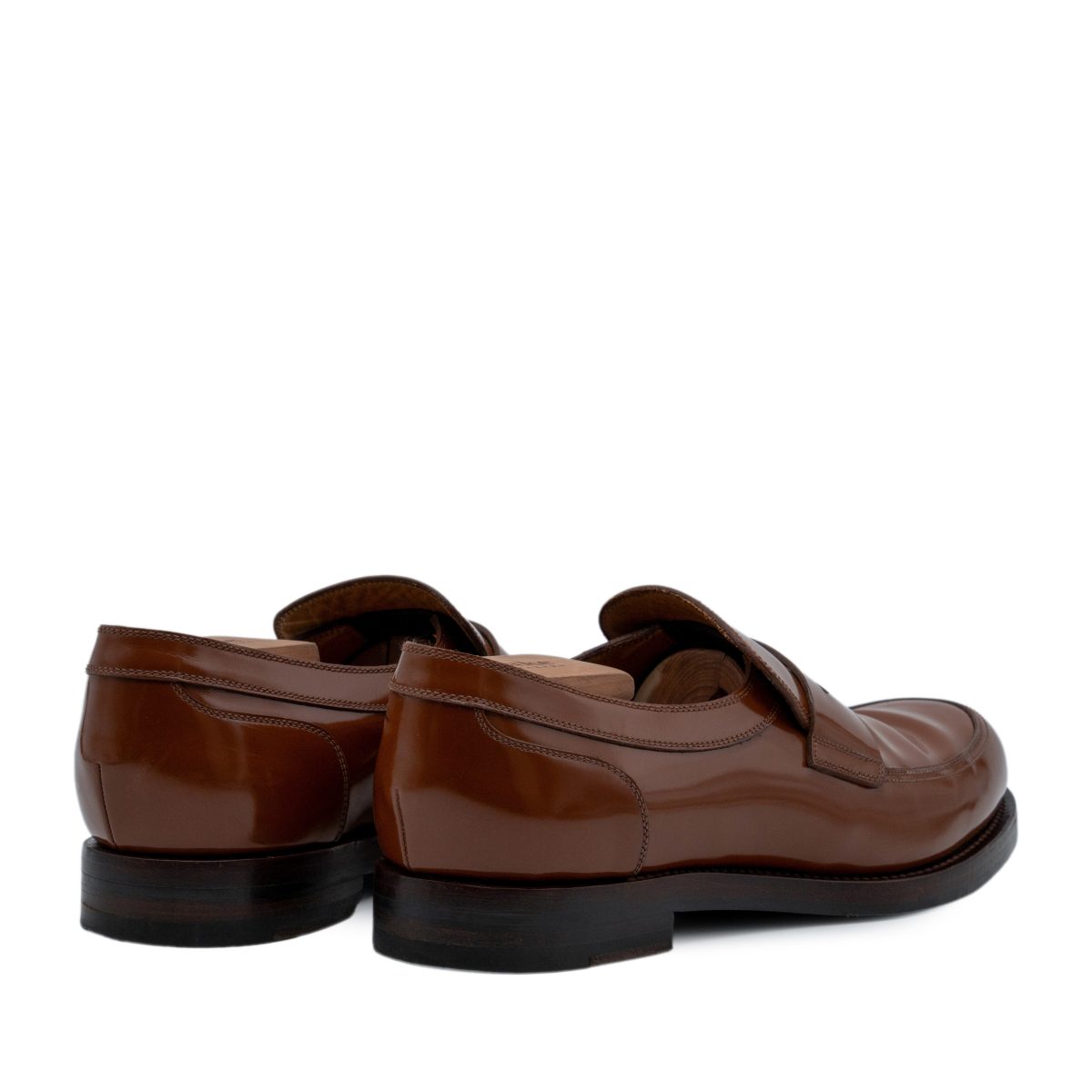 Vintage Gucci Brown Leather Goodyear Penny Loafers Shoes — photo 4