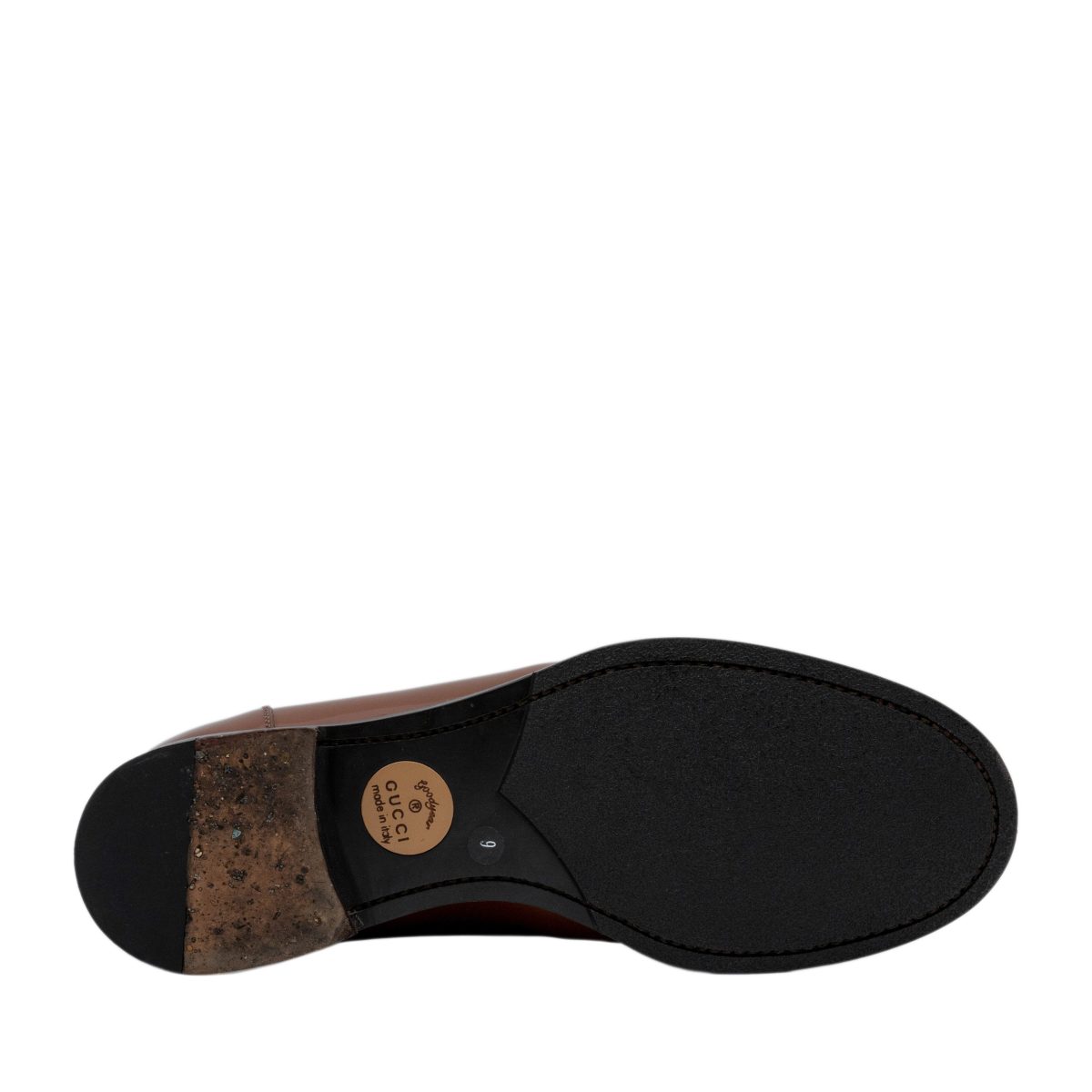 Vintage Gucci Brown Leather Goodyear Penny Loafers Shoes — photo 6
