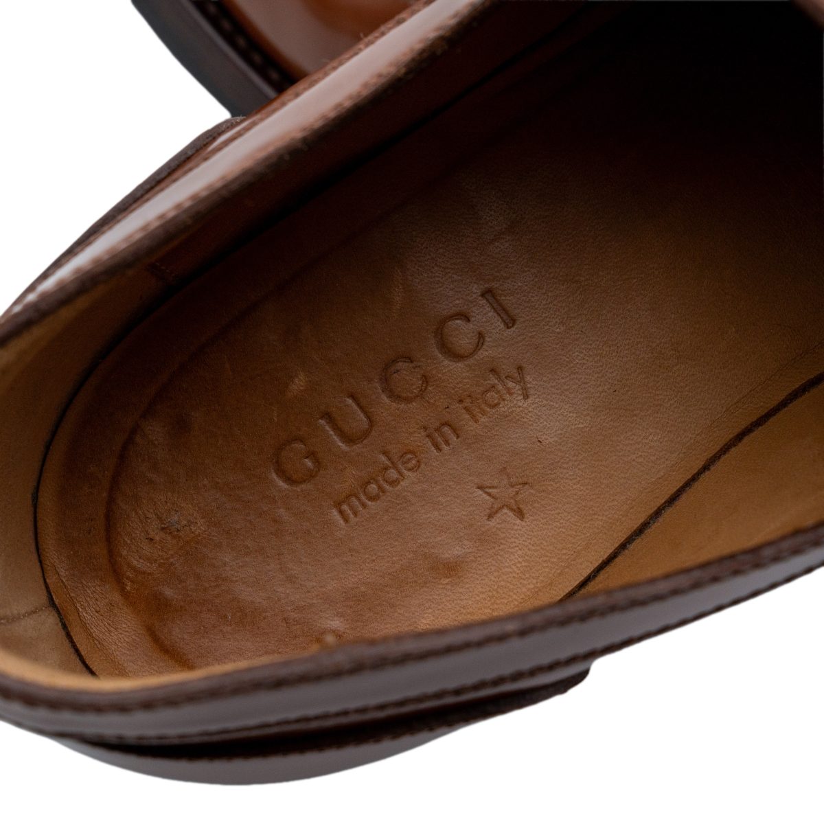 Vintage Gucci Brown Leather Goodyear Penny Loafers Shoes — photo 9