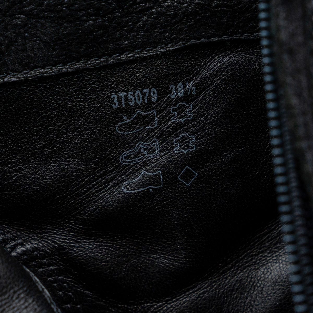Vintage Prada Black Textured Leather Platform Heels Boots — photo 11