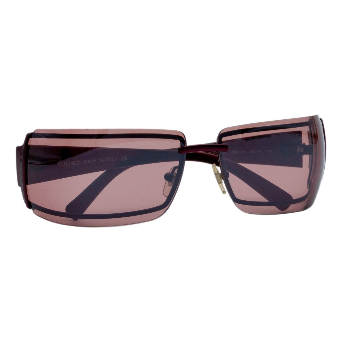 Versace MOD 2027 Burgundy Rimless Medusa Logo Sunglasses — photo 8