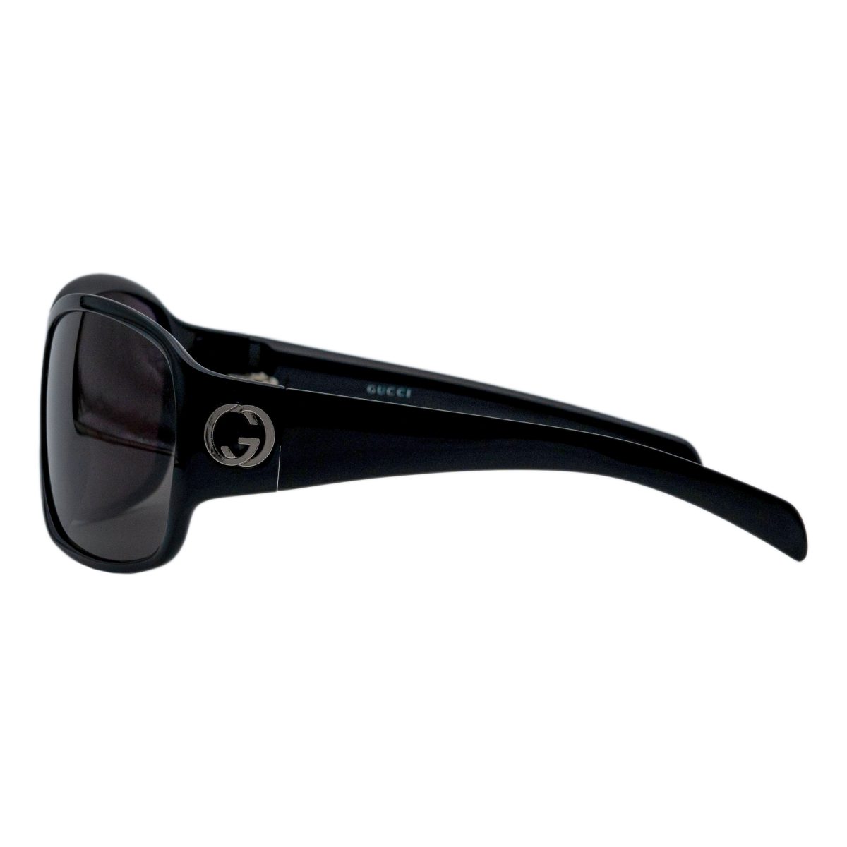 Gucci GG 2537 Black Oversized Wrap Silver Logo Sunglasses — photo 3