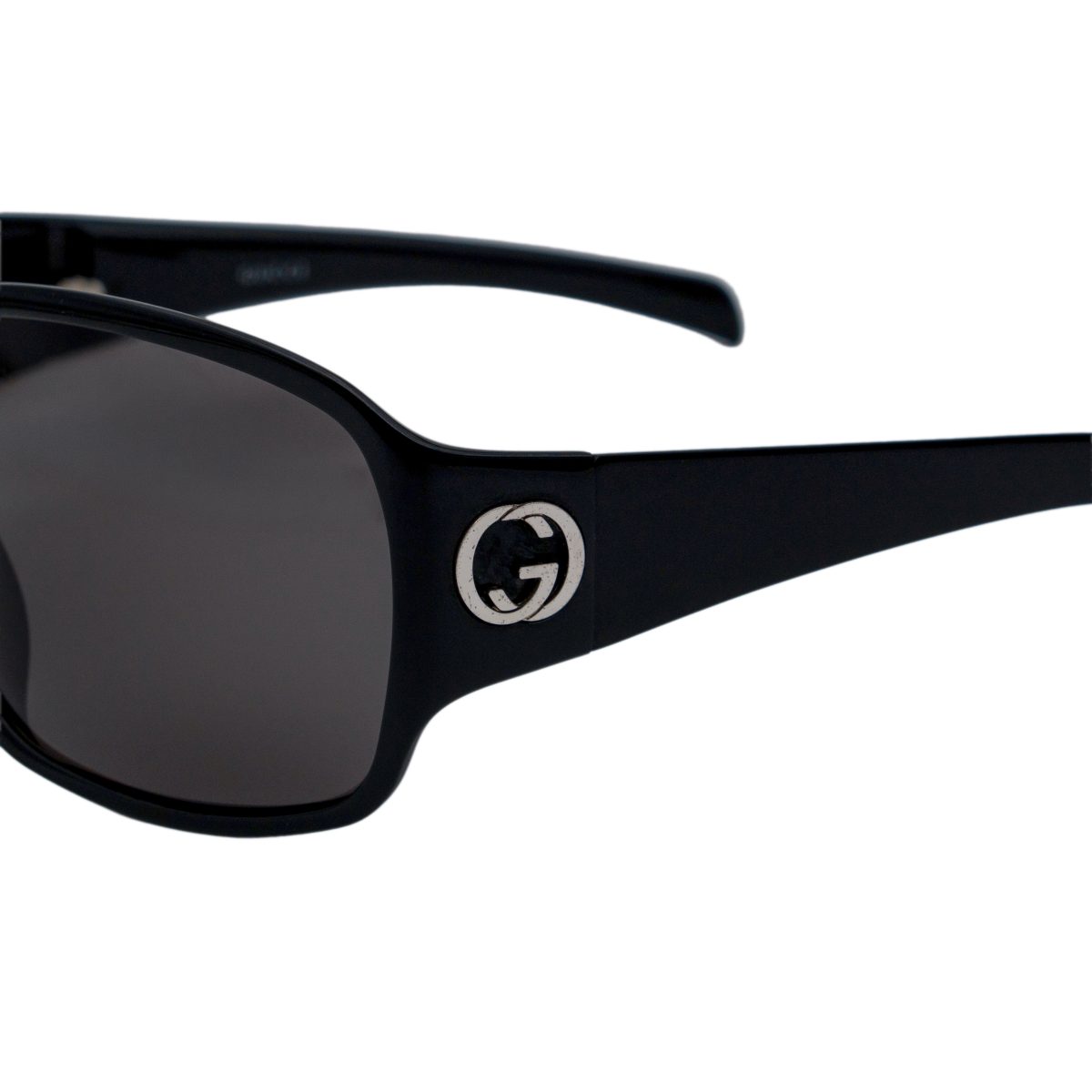 Gucci GG 2537 Black Oversized Wrap Silver Logo Sunglasses — photo 4