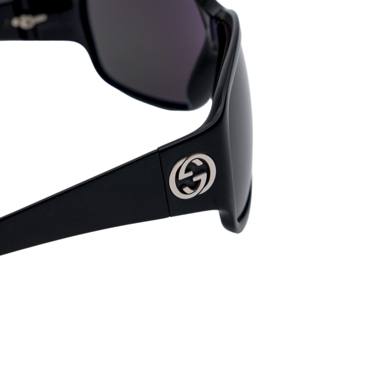 Gucci GG 2537 Black Oversized Wrap Silver Logo Sunglasses — photo 5