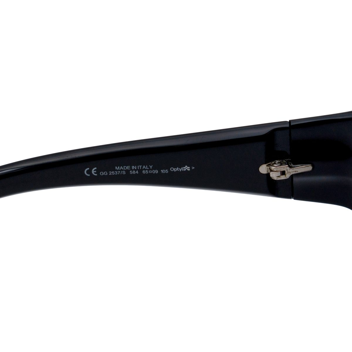 Gucci GG 2537 Black Oversized Wrap Silver Logo Sunglasses — photo 7