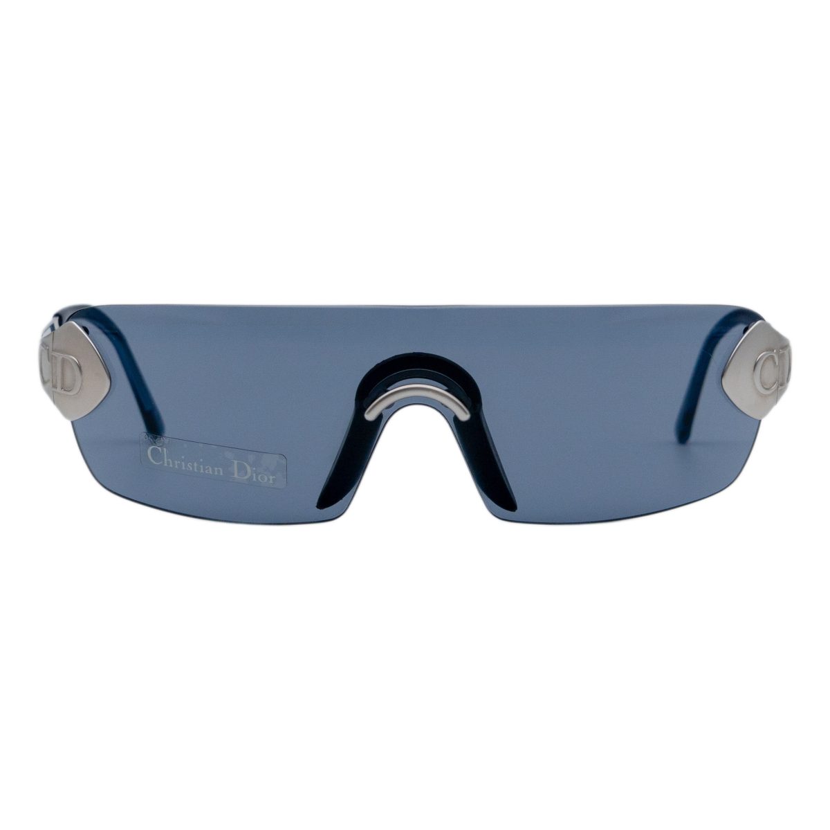 Vintage Dior Galactique Silver Rimless Mask Logo Sunglasses — photo 2