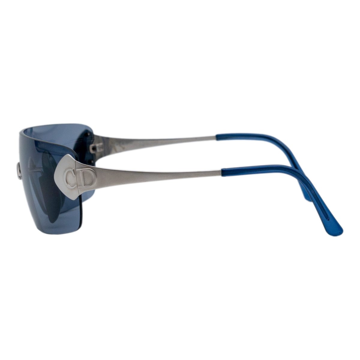 Vintage Dior Galactique Silver Rimless Mask Logo Sunglasses — photo 3
