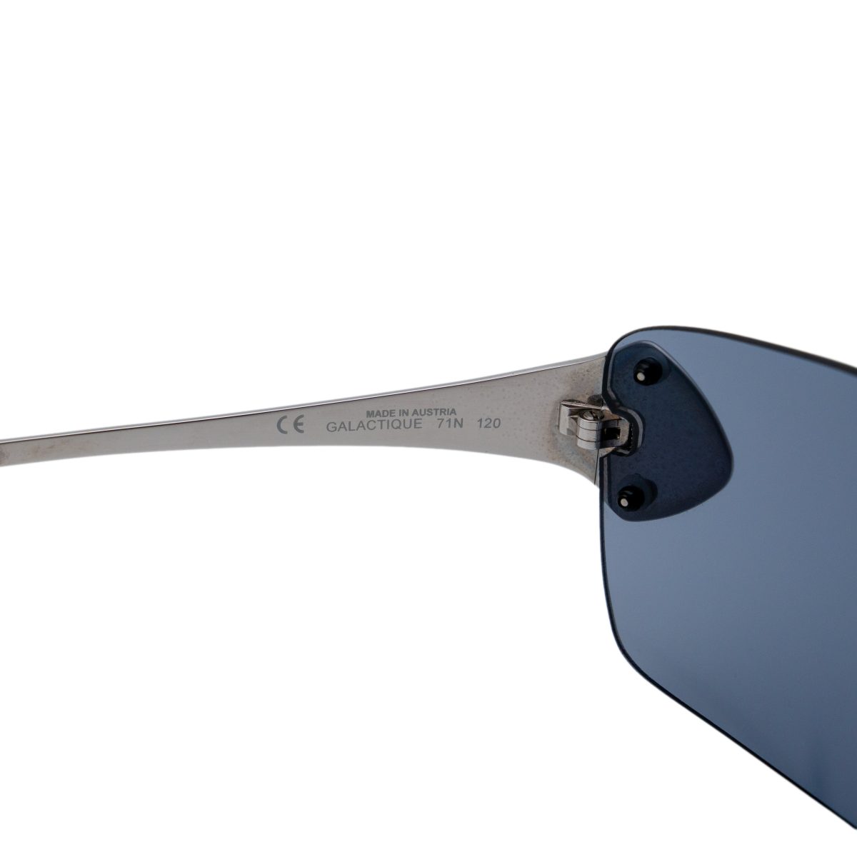 Vintage Dior Galactique Silver Rimless Mask Logo Sunglasses — photo 7