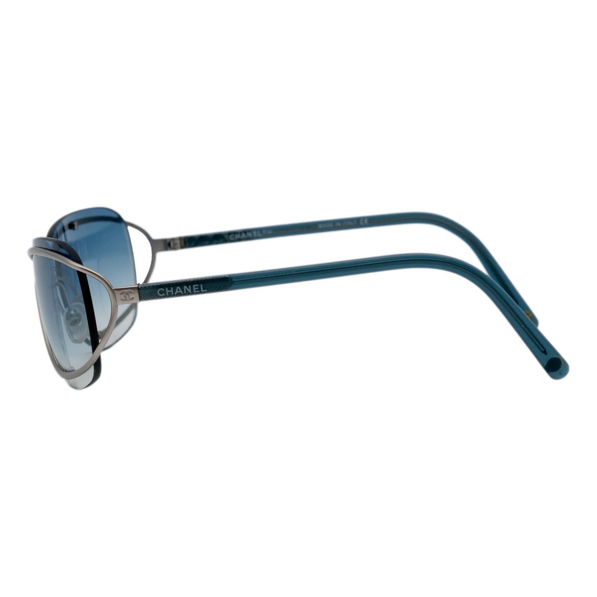 Chanel 4027 Silver Rimless Gradient CC Logo Y2K Sunglasses — photo 3