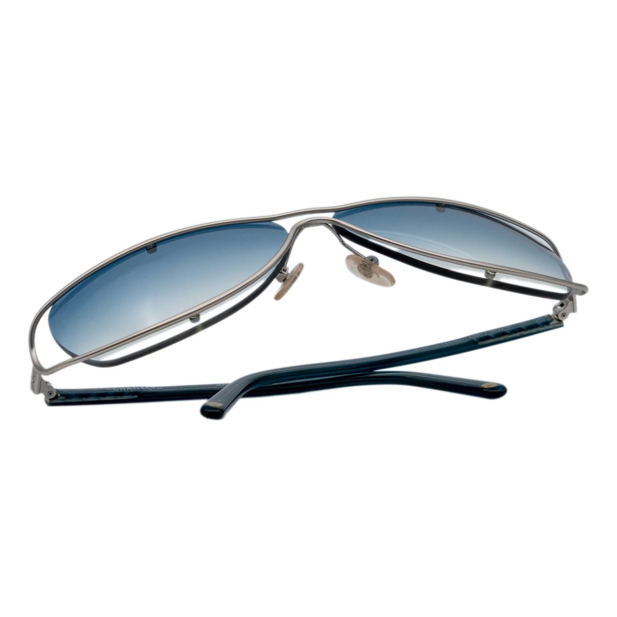 Chanel 4027 Silver Rimless Gradient CC Logo Y2K Sunglasses — photo 8