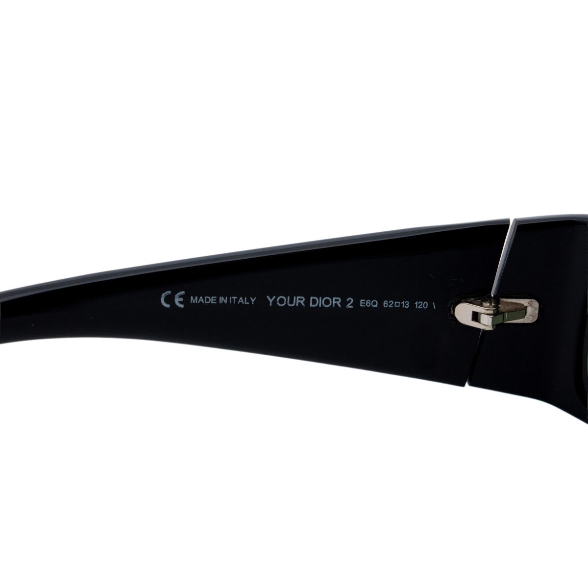 Vintage Dior Your Dior 2 Black Rectangular Logo Sunglasses — photo 6