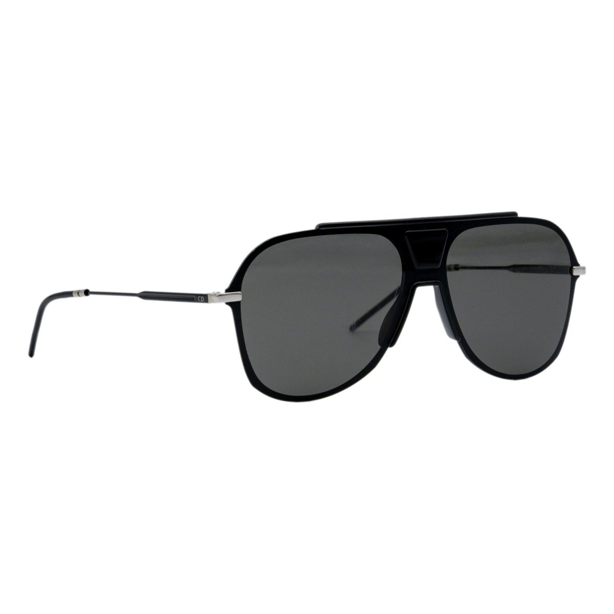 Dior Homme 0224S Black Metal CD Logo Aviator Sunglasses