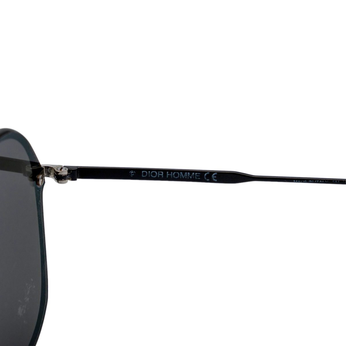 Dior Homme 0224S Black Metal CD Logo Aviator Sunglasses — photo 5