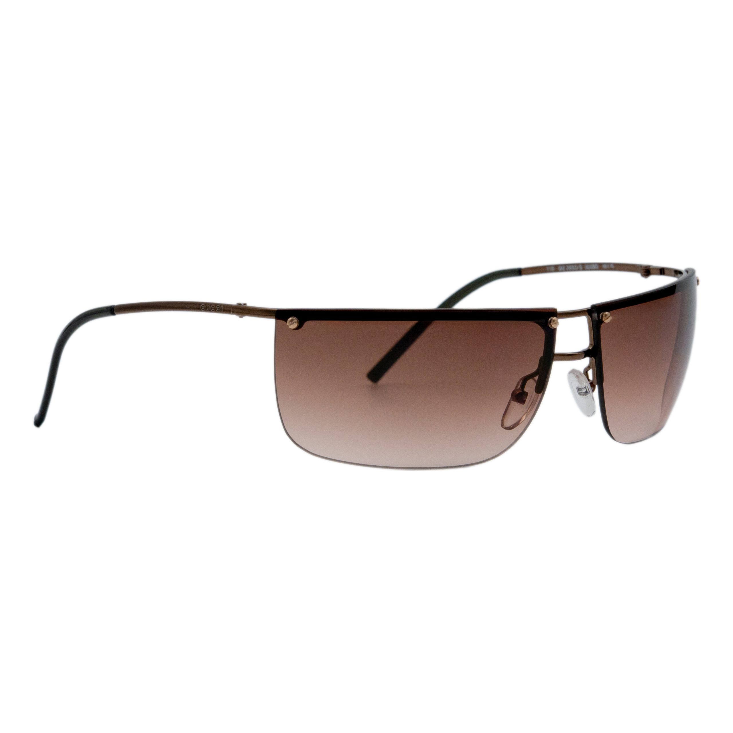 Vintage Gucci GG 2653 Tom Ford Era Brown Logo Sunglasses