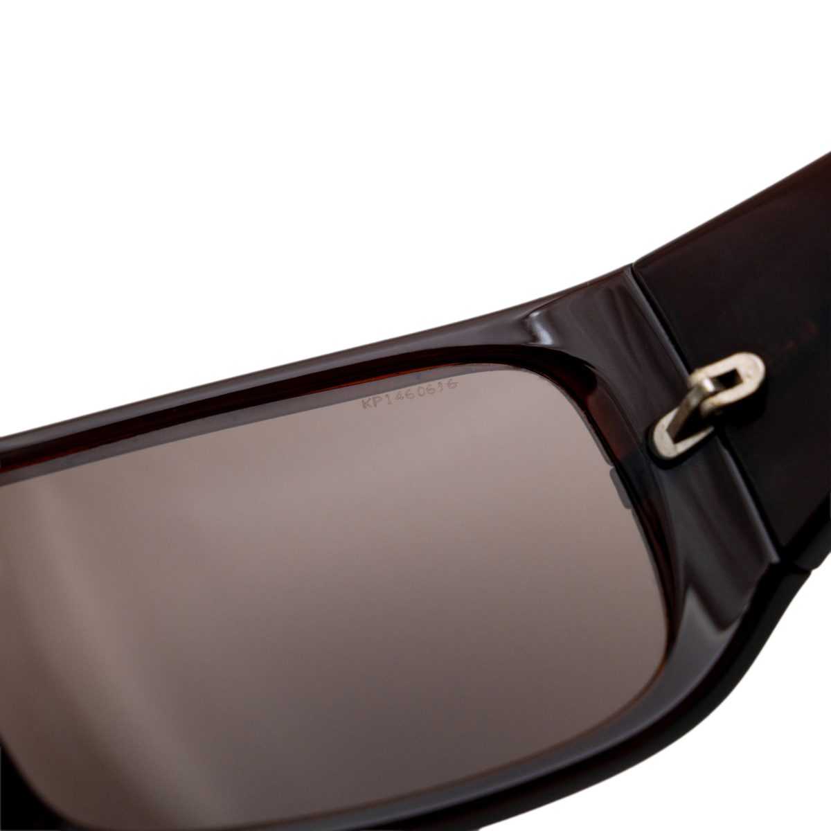 Prada SPR 02H Brown Shield Mask Metal Logo Wrap Sunglasses — photo 6