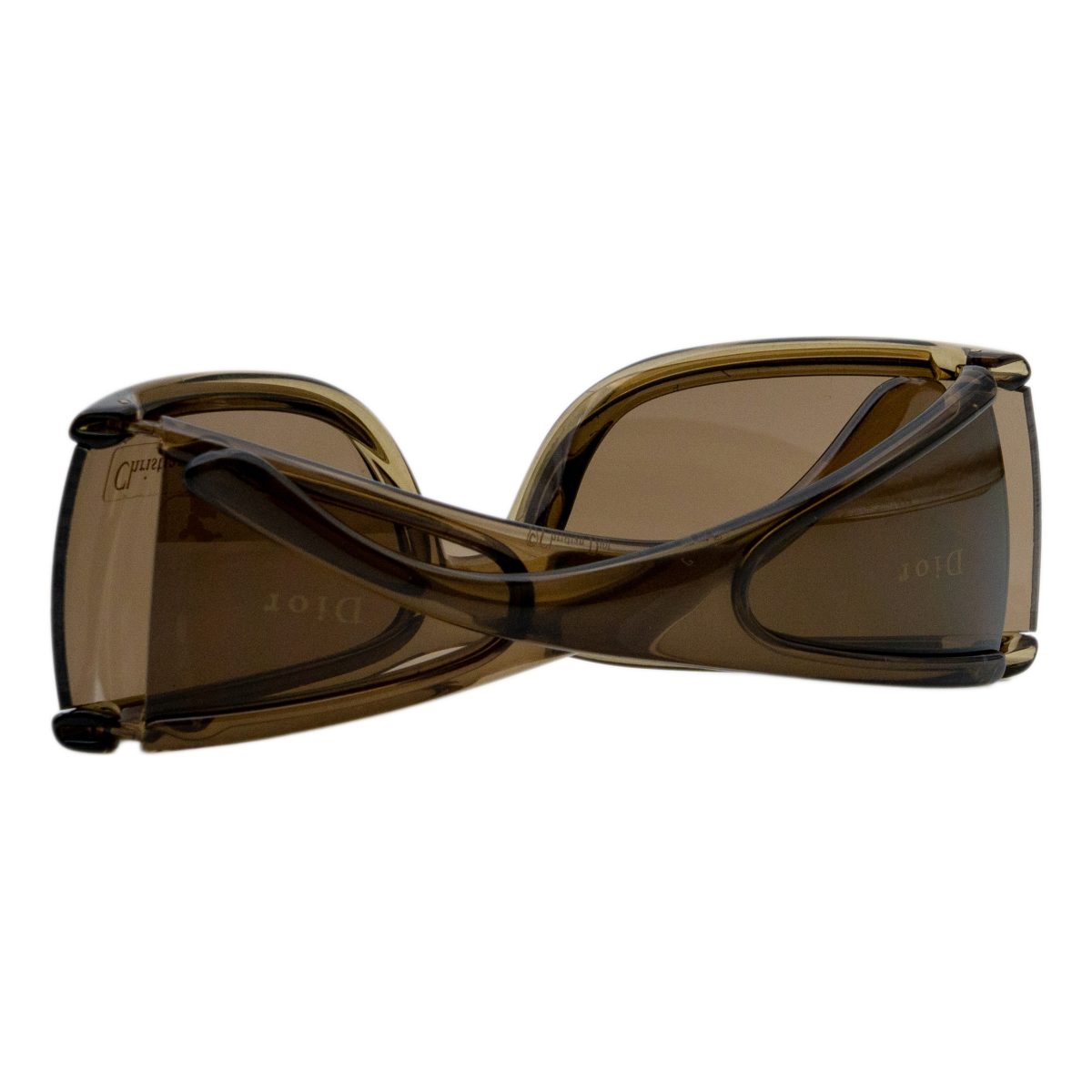 Vintage Dior Fly Brown Tinted Wraparound Logo Sunglasses — photo 8