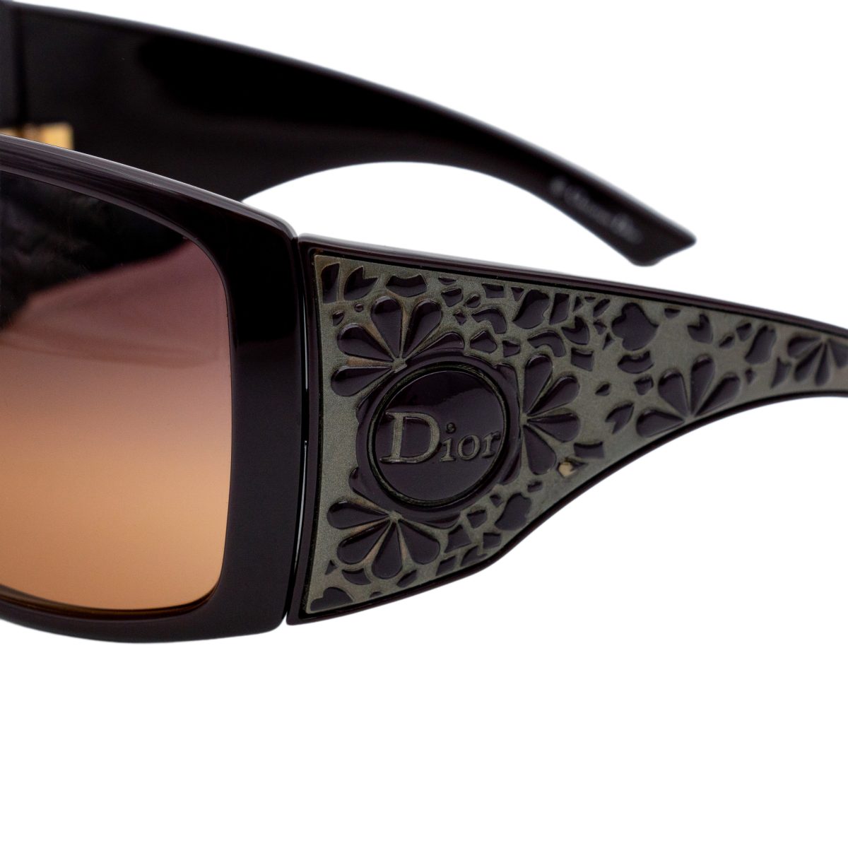 Dior Cherry Tree Brown Shield Mask Floral Logo Sunglasses — photo 4