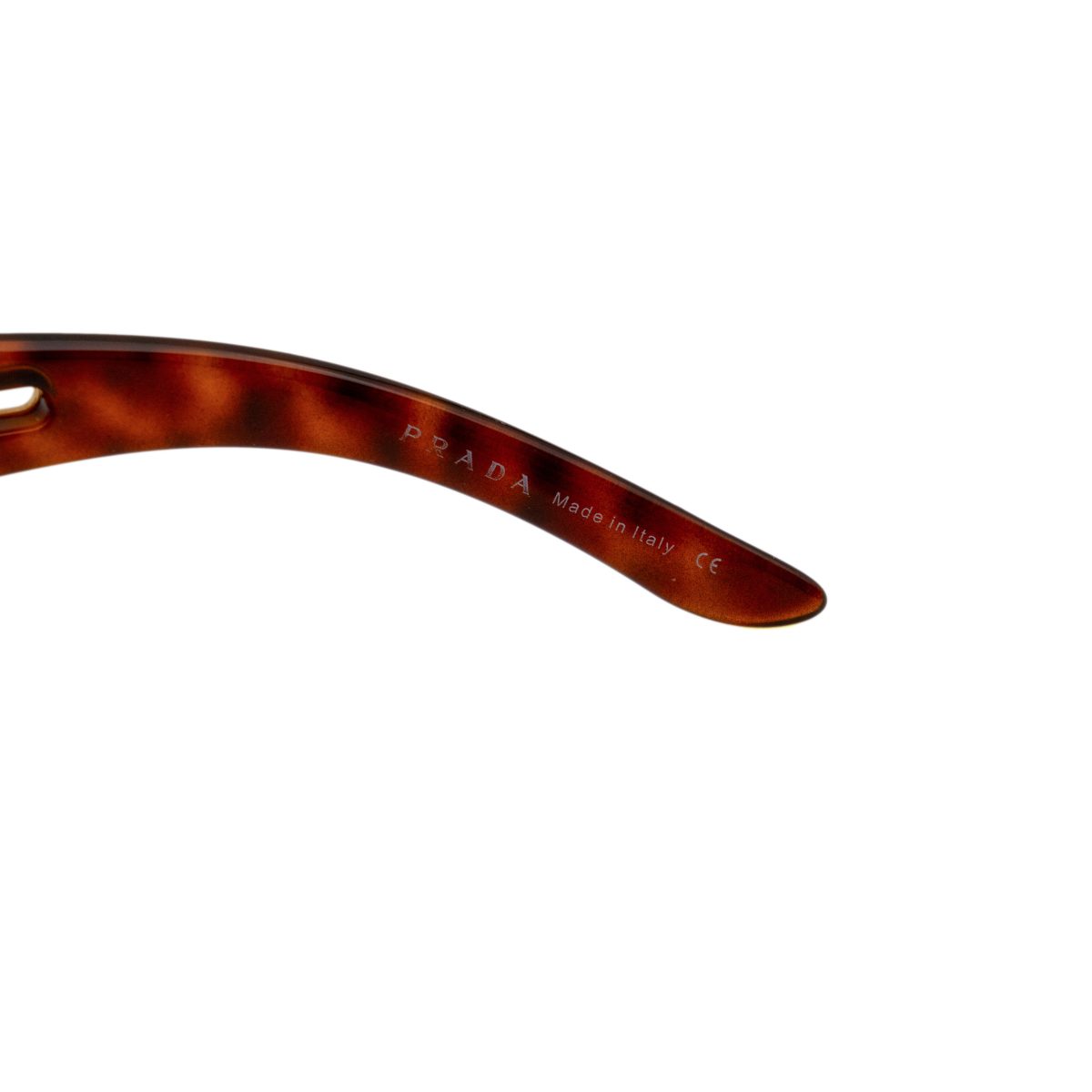 Prada SPR 09H Tortoise Brown Gold Shield Logo Y2K Sunglasses — photo 7