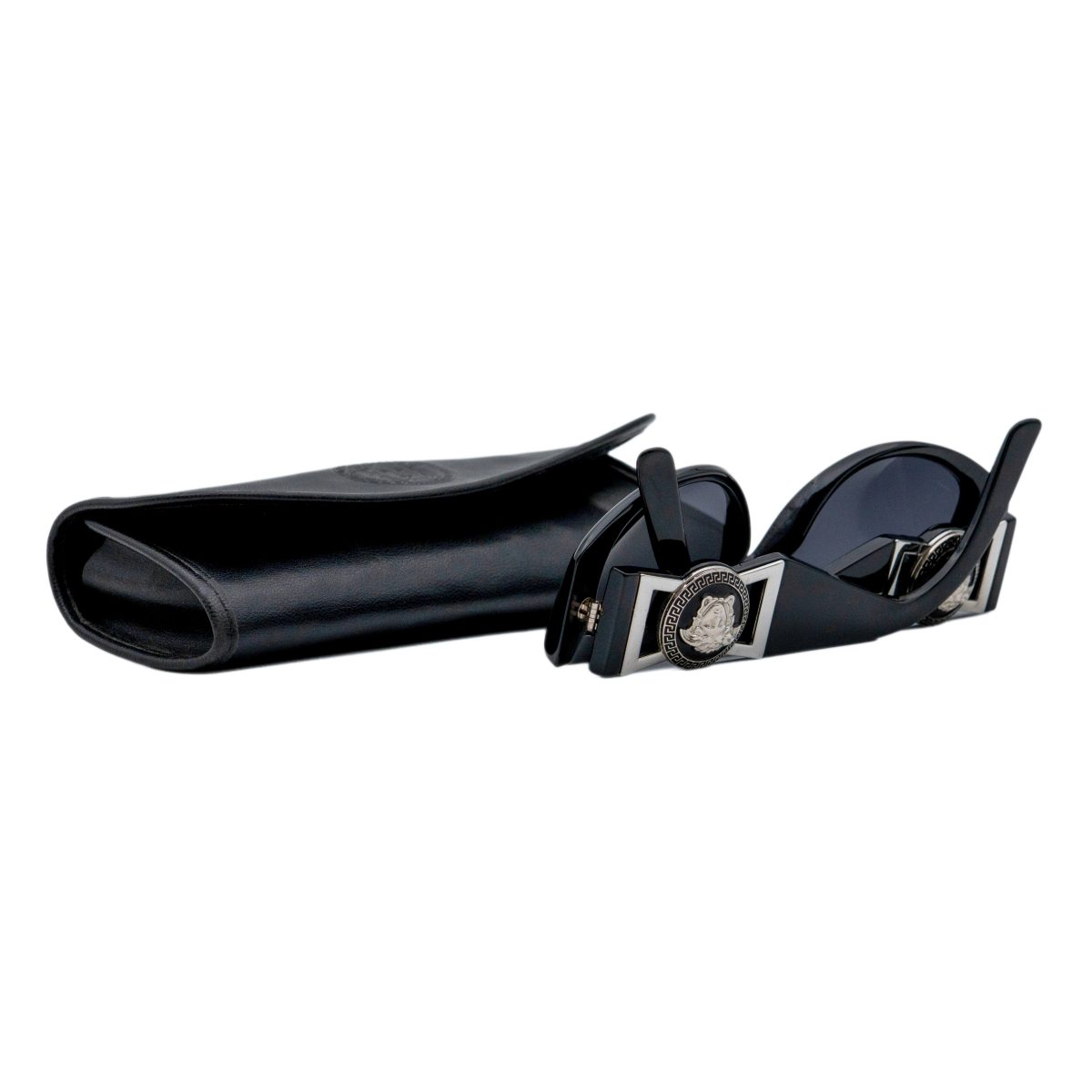 Vintage Gianni Versace MOD 424 Black Medusa Logo Sunglasses — photo 9