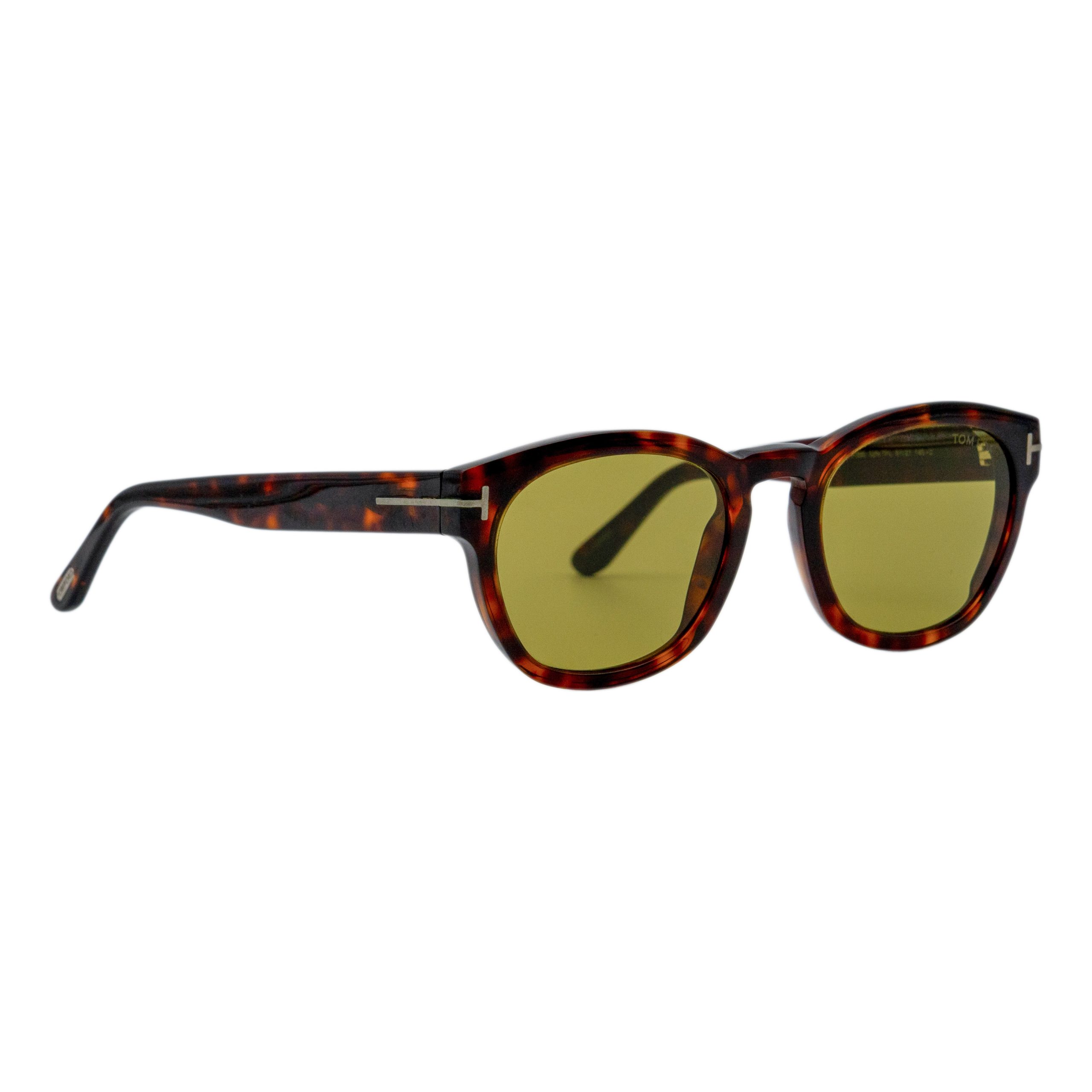 Tom Ford Bryan 02 Tortoise Brown Round Logo Y2K Sunglasses