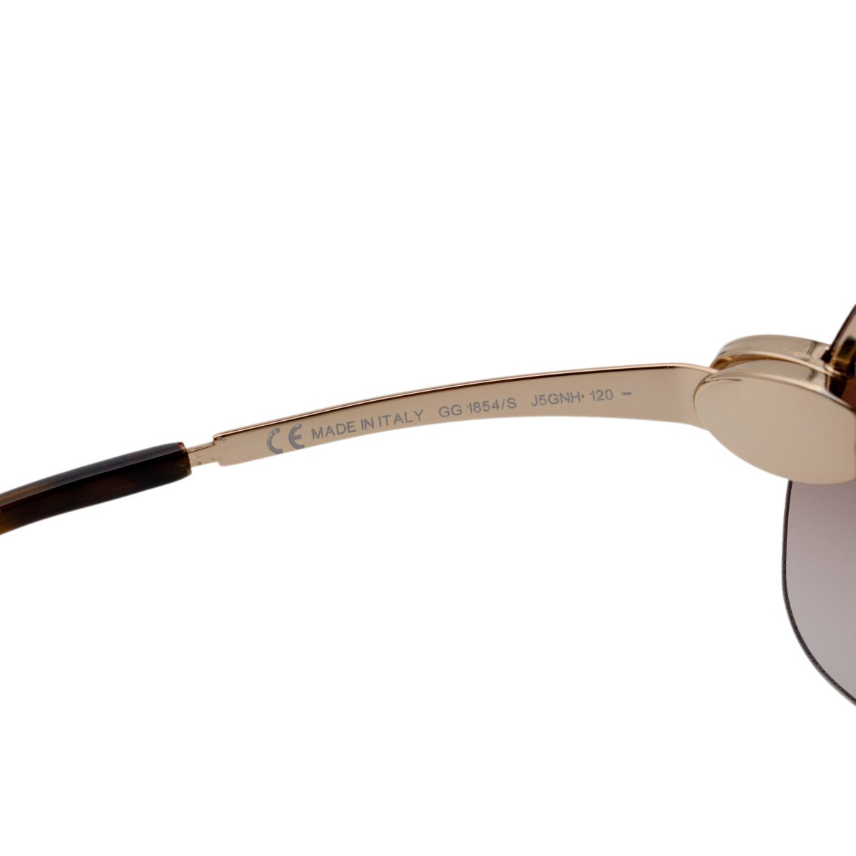Vintage Gucci GG 1854 Gold Rimless Shield Logo Sunglasses — photo 7