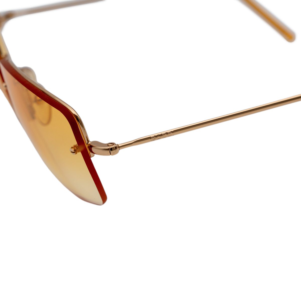 Gucci GG 1653 Gold Gradient Half Rimless Logo Sunglasses — photo 4