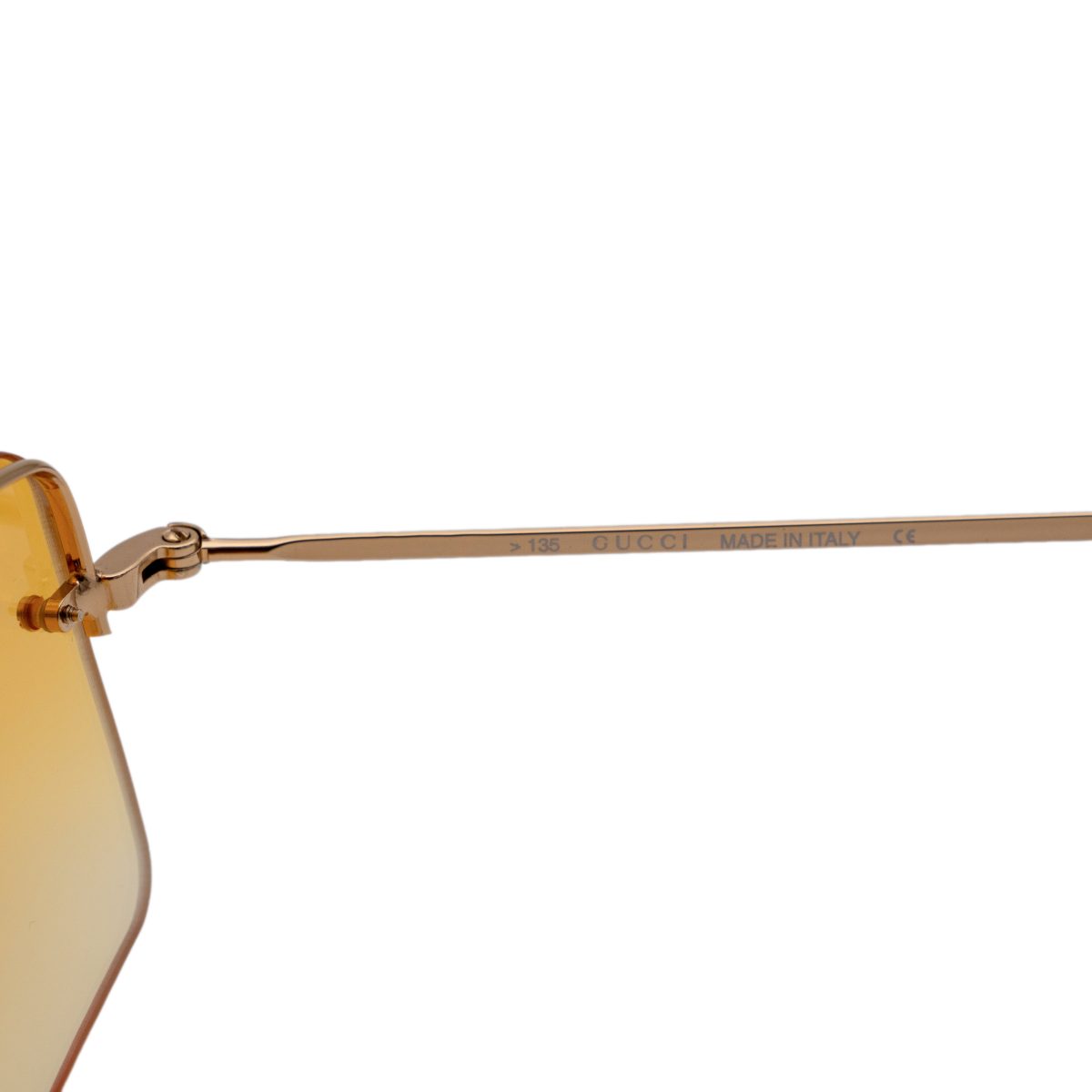Gucci GG 1653 Gold Gradient Half Rimless Logo Sunglasses — photo 6