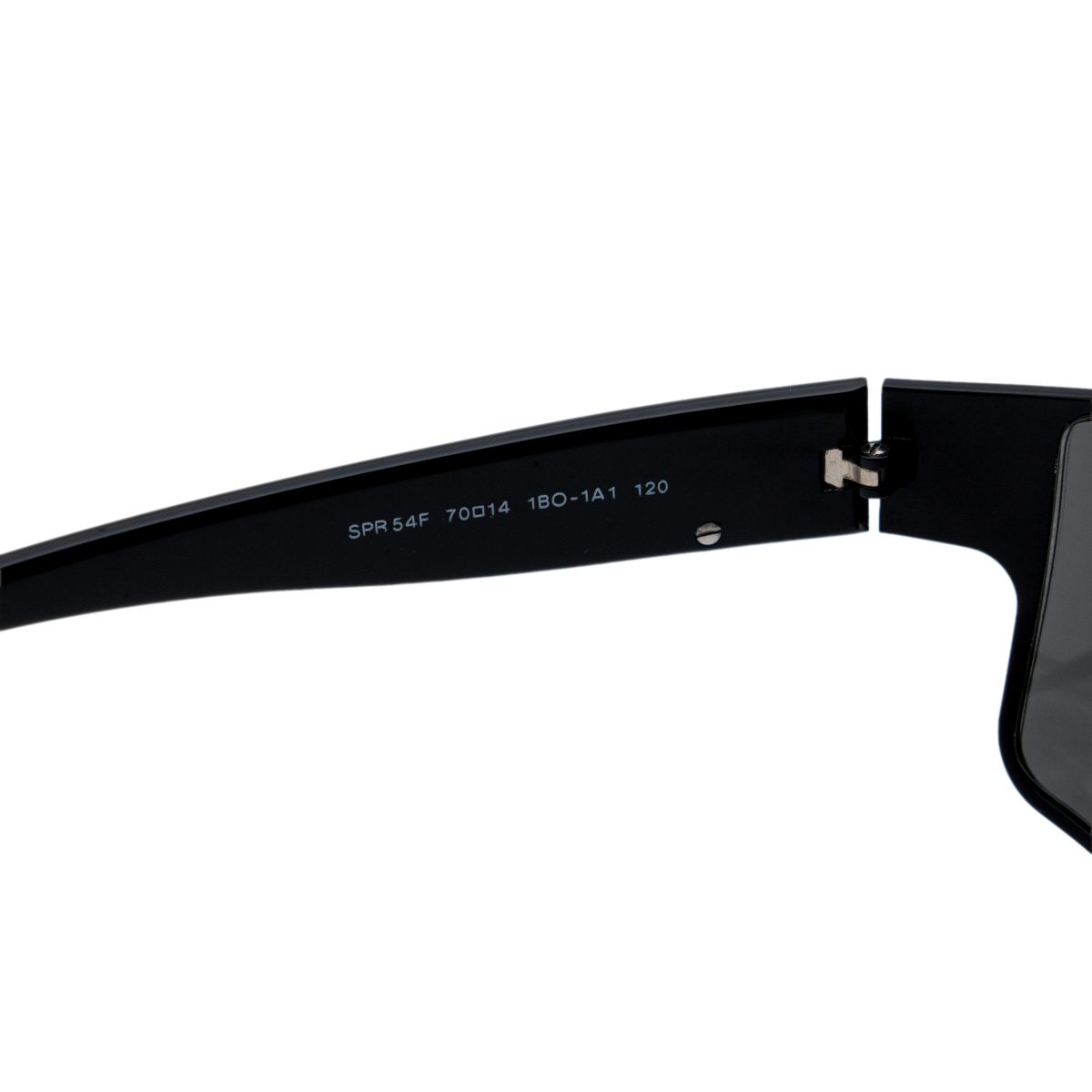 Vintage Prada SPR 54F Black Shield Metal Logo Sunglasses — photo 8