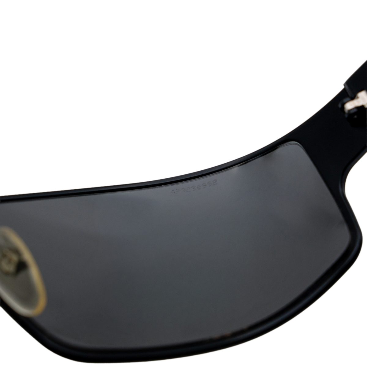 Vintage Prada SPR 54F Black Shield Metal Logo Sunglasses — photo 6