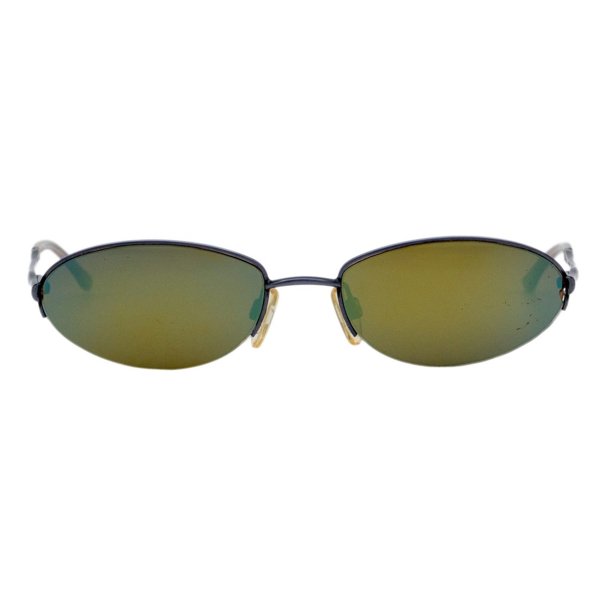 Vintage Chloe A83 Half Rimless Oval Green Mirror Sunglasses — photo 2