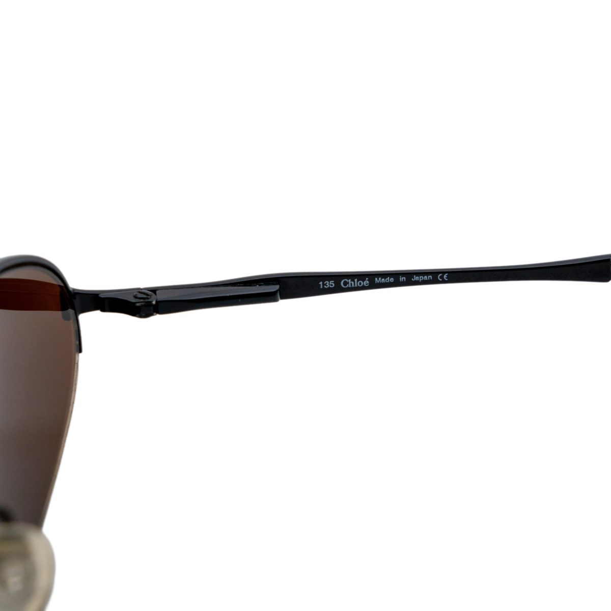 Vintage Chloe A83 Half Rimless Oval Green Mirror Sunglasses — photo 5